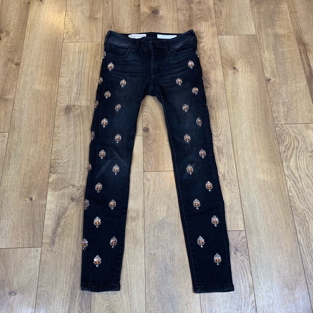 Pilcro and The Letterpress Jeweled Skinny Jeans
